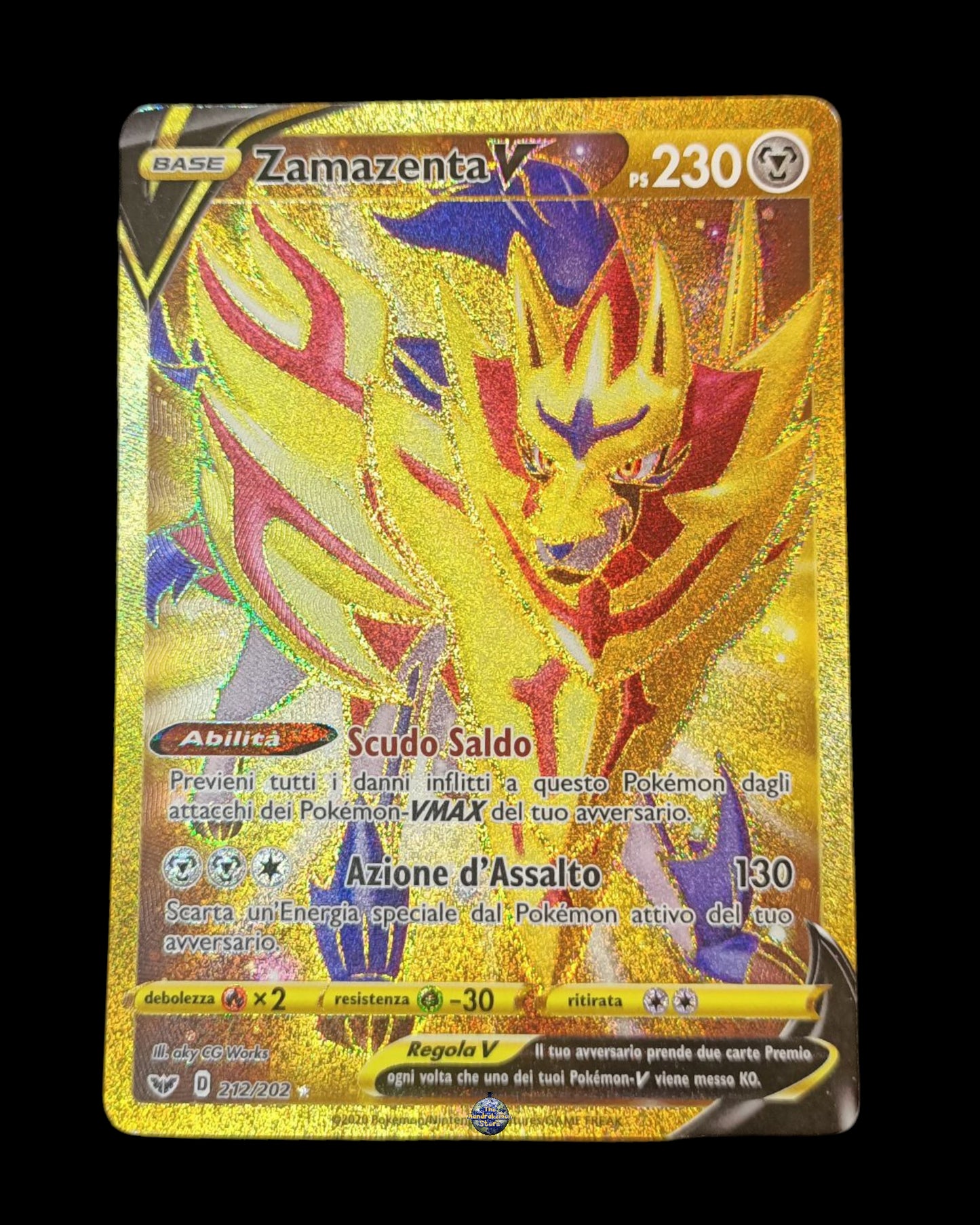 Zamazenta V Full Art Gold Fuoriserie