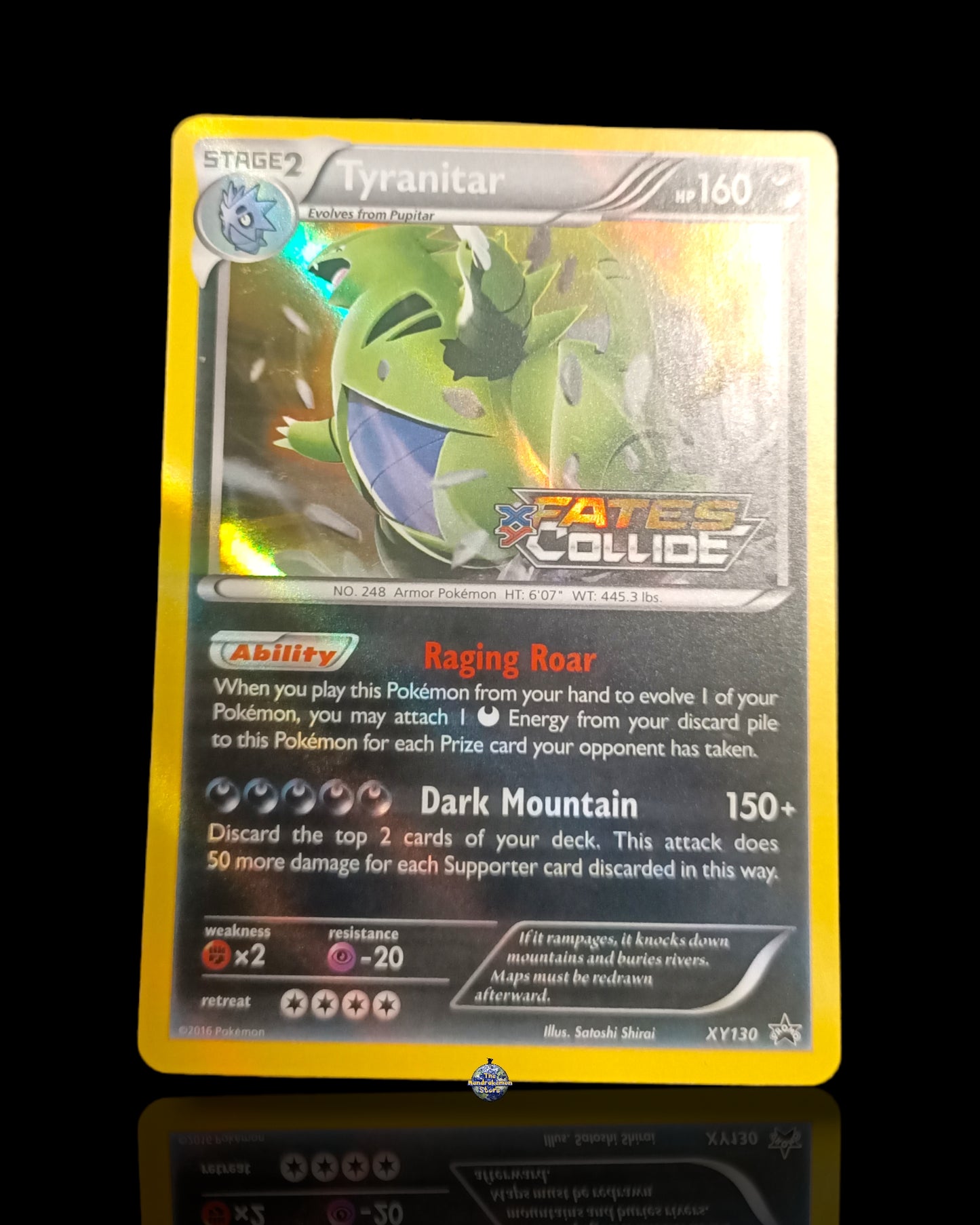 Tyranitar XY Fates Collides Stamp Holo Promo