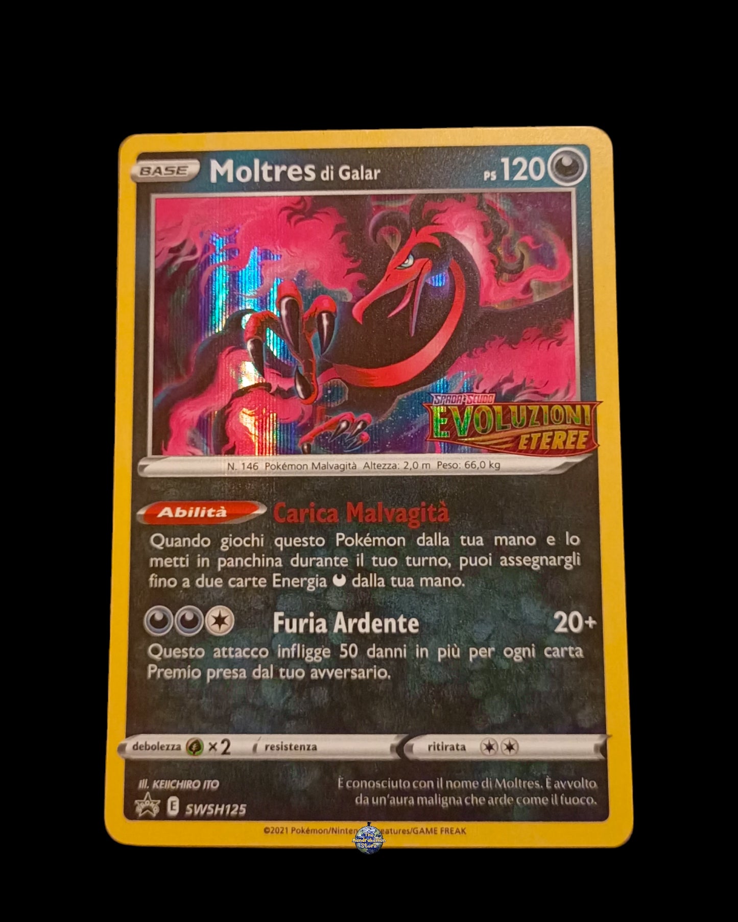 Moltres di Galar Holo Stamped Promo Evoluzioni Eteree