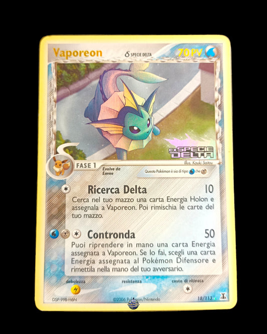 Vaporeon Holo Stamped Ex Delta Species