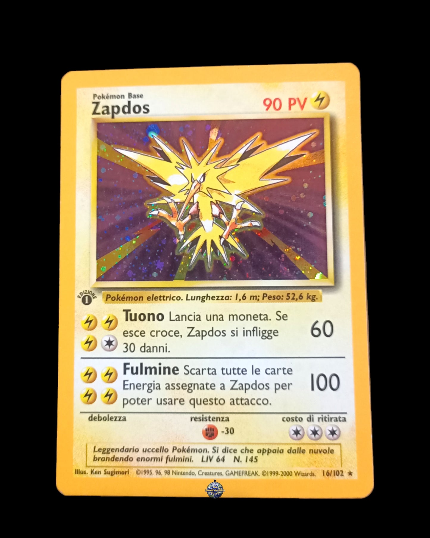 Zapdos Holo Set Base 1ª edizione