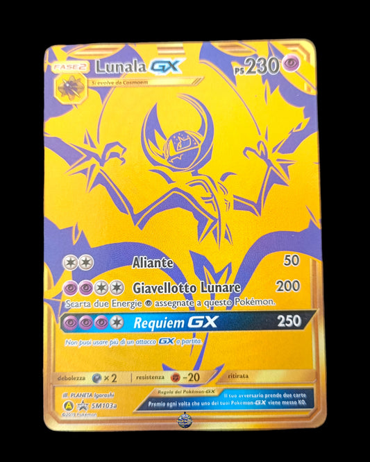Lunala Gx Gold Full Art Promo