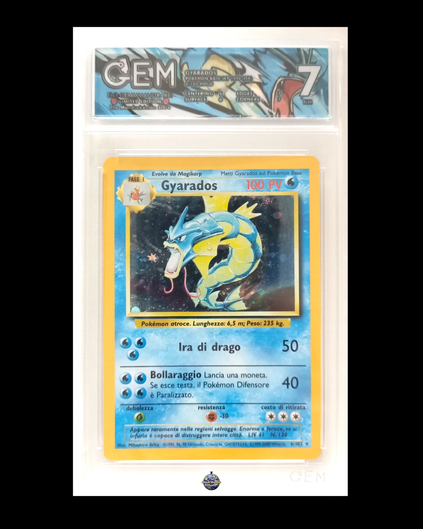 Gyarados Holo Set Base GEM 7