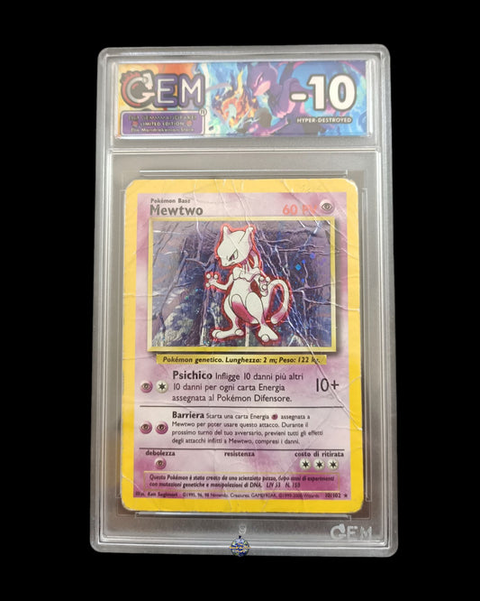Mewtwo Holo Set Base GEM -10