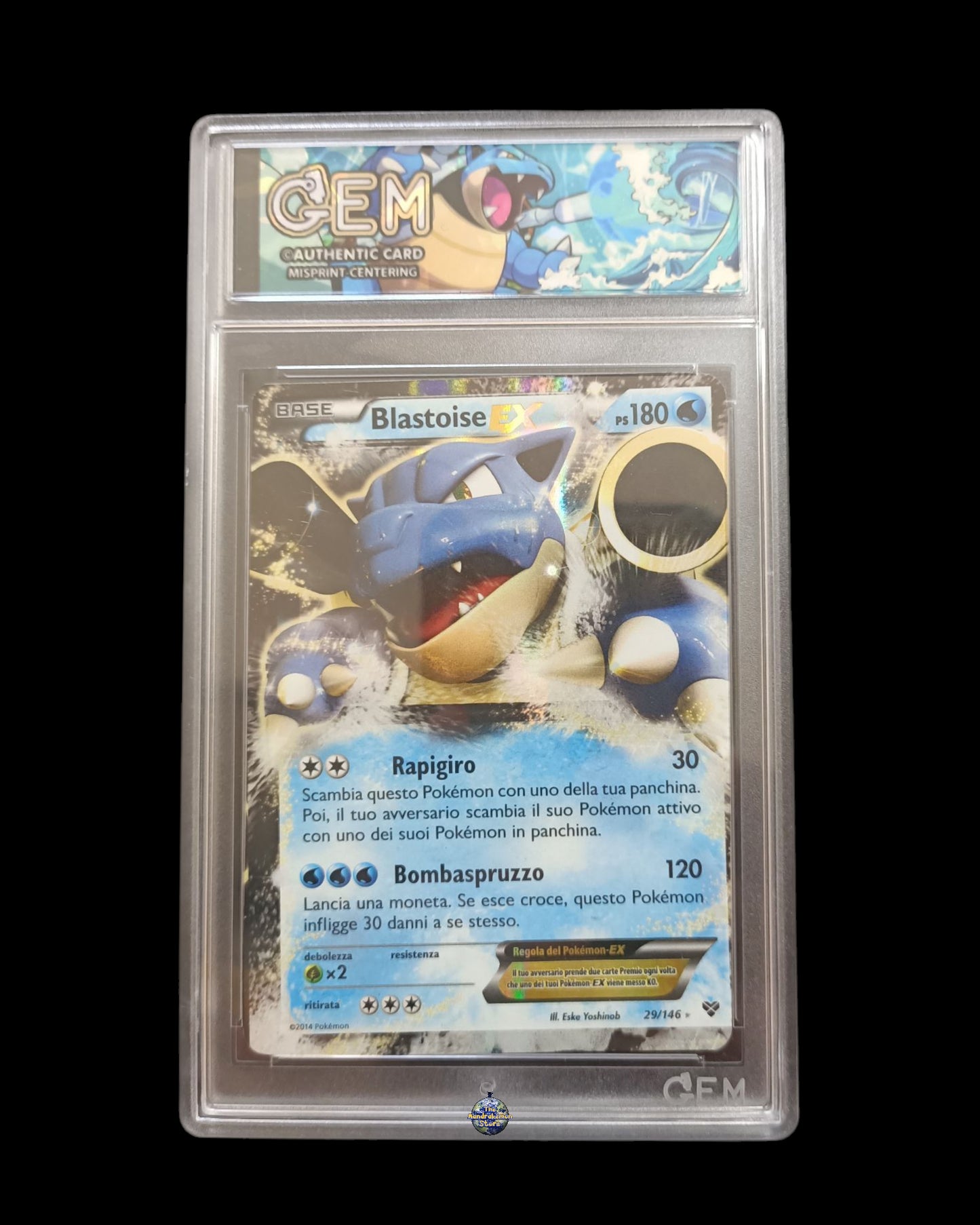 Blastoise Ex Off Center GEM Autenticata