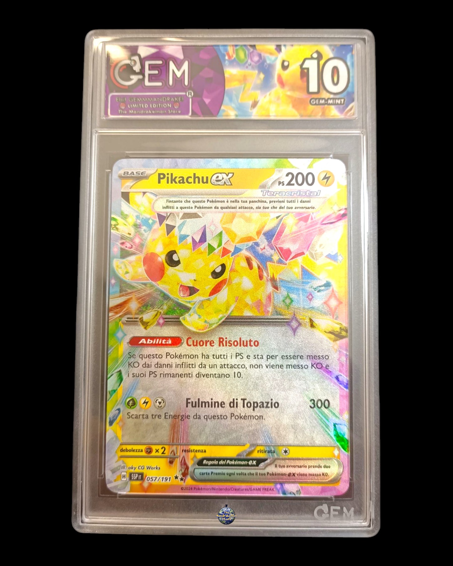 Pikachu Ex Teracristal GEM 10