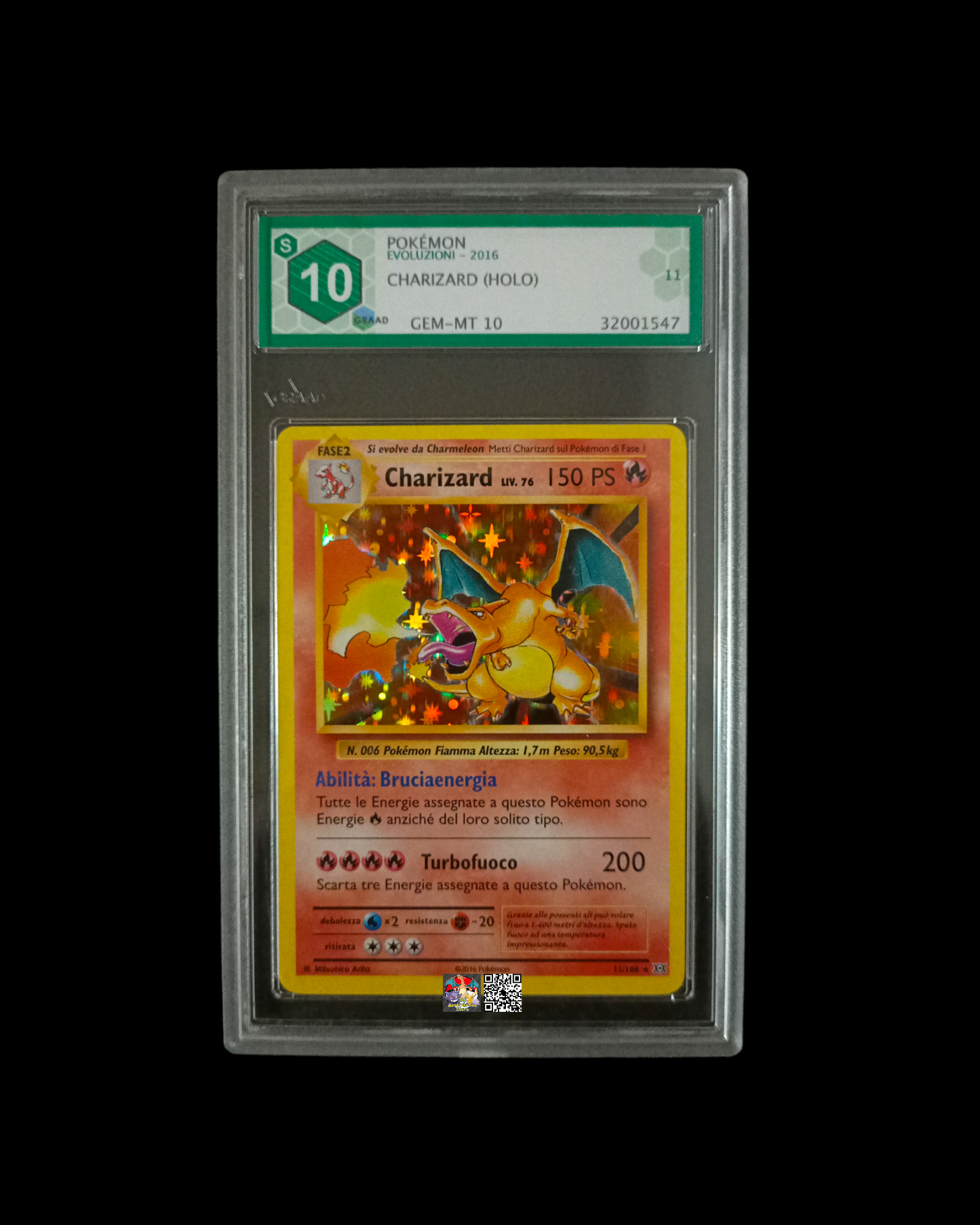 Charizard Holo Evoluzioni GRAAD 10