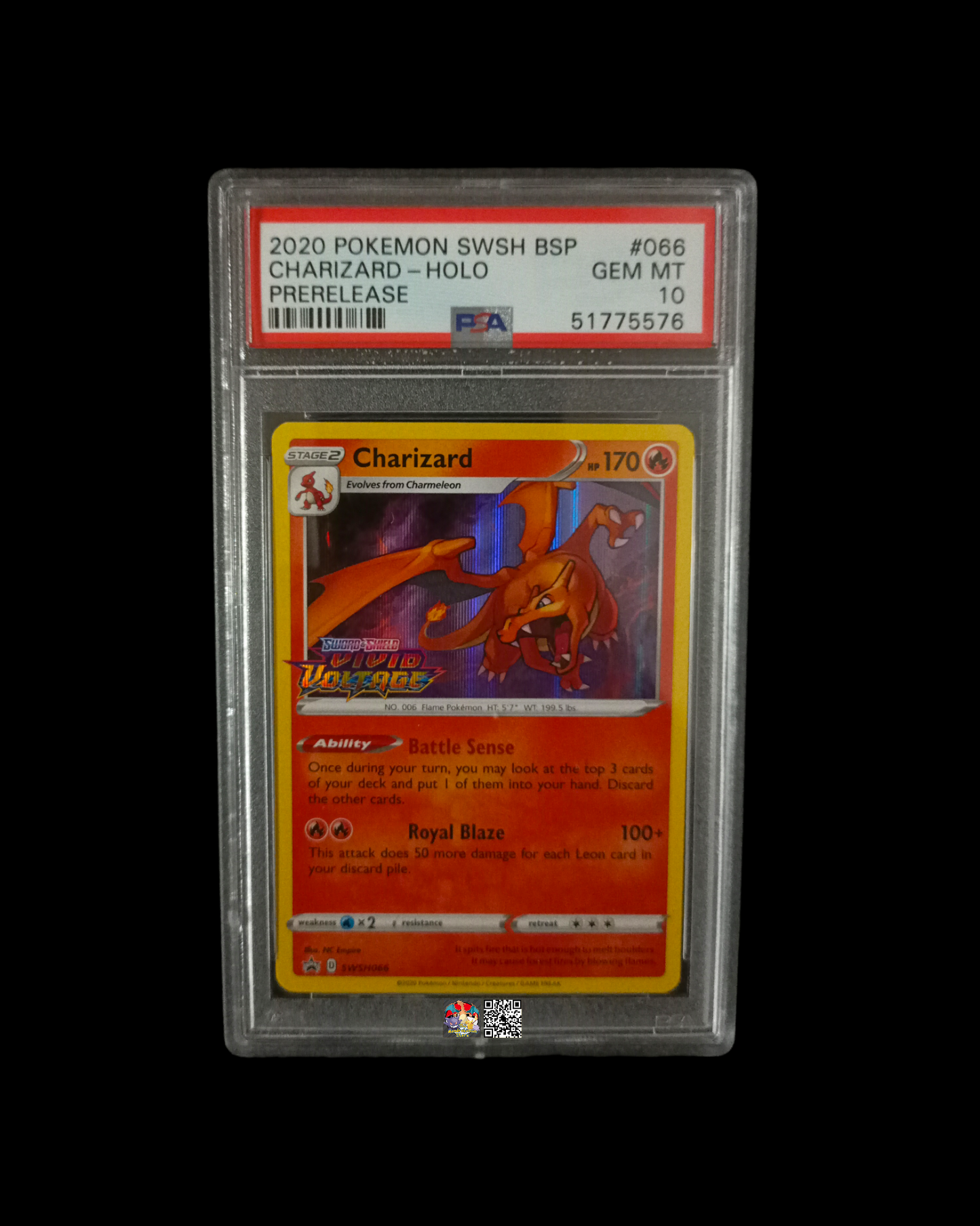 Charizard Holo Prerelease Voltaggio Sfolgorante Stamped PSA 10