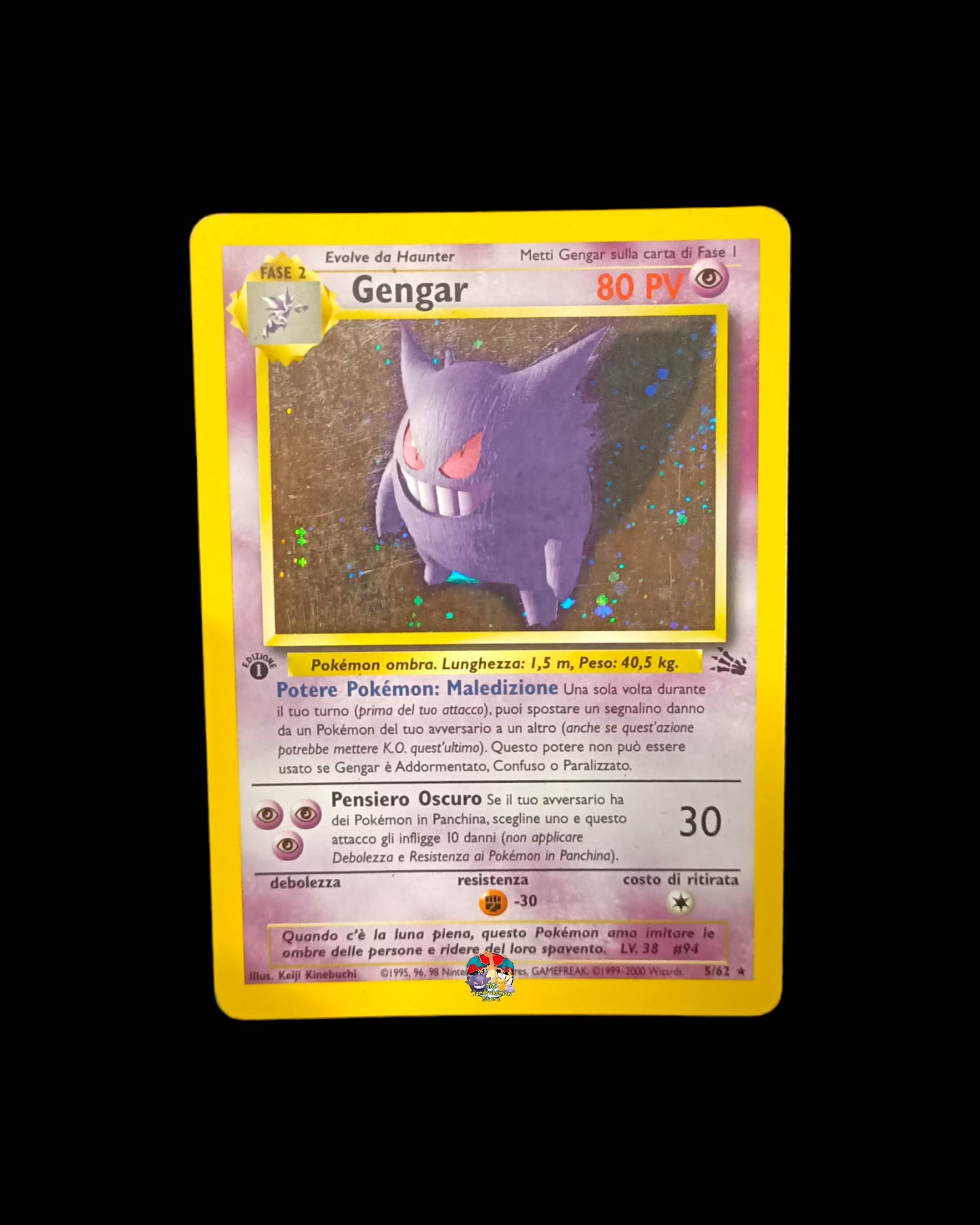 Gengar Holo 1ª Edizione Fossil