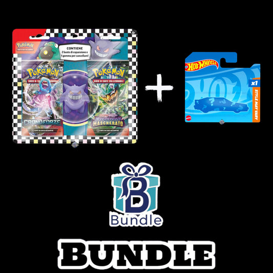 BUNDLE Blister Pokémon con 2 Buste Casuale + Hot Wheels Mystery Pack