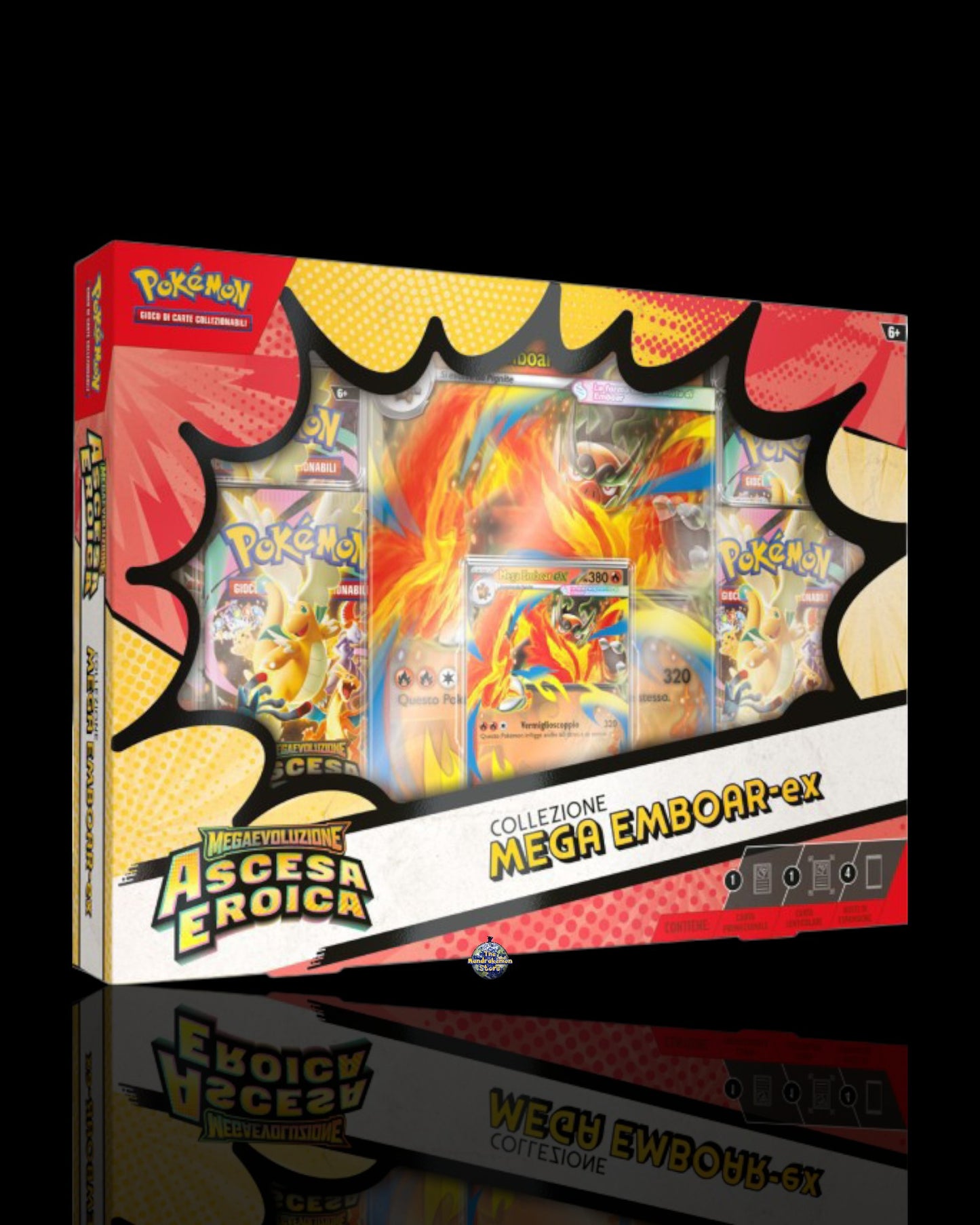 Collezione Pokémon Ascesa Eroica Mega Emboar Ex