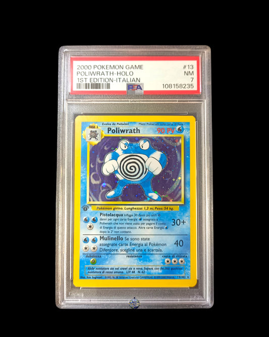 Poliwrath Holo Set Base 1ª Edizione PSA 7