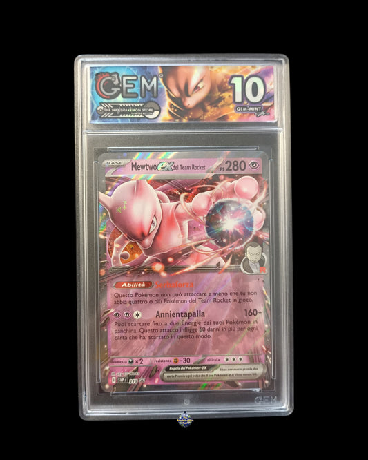 Mewtwo Ex del Team Rocket Promo GEM 10