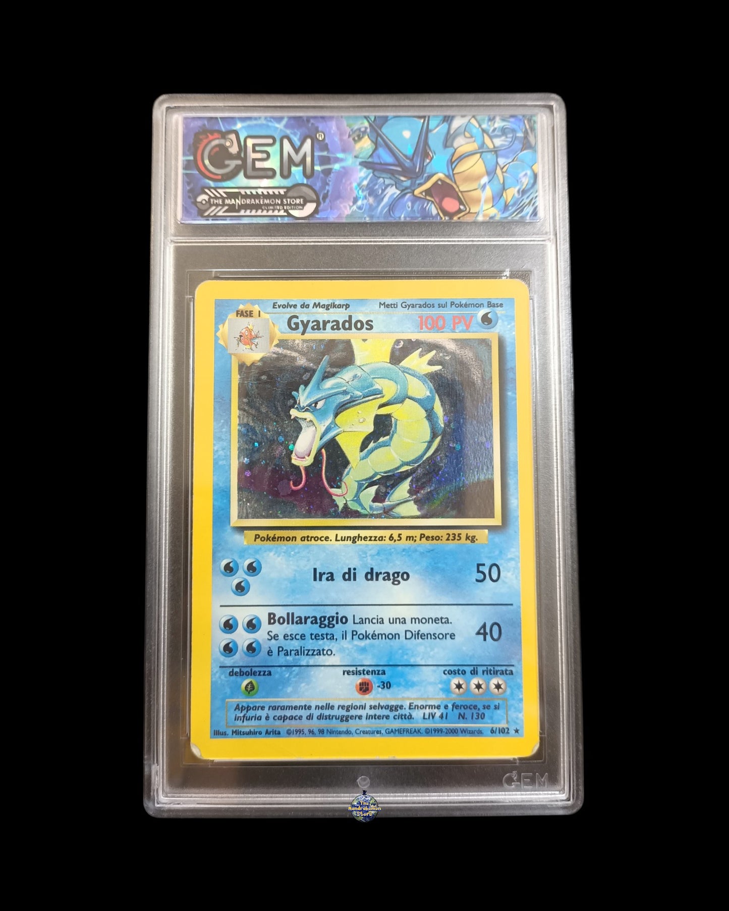 Gyarados Holo Set Base GEM Autenticato