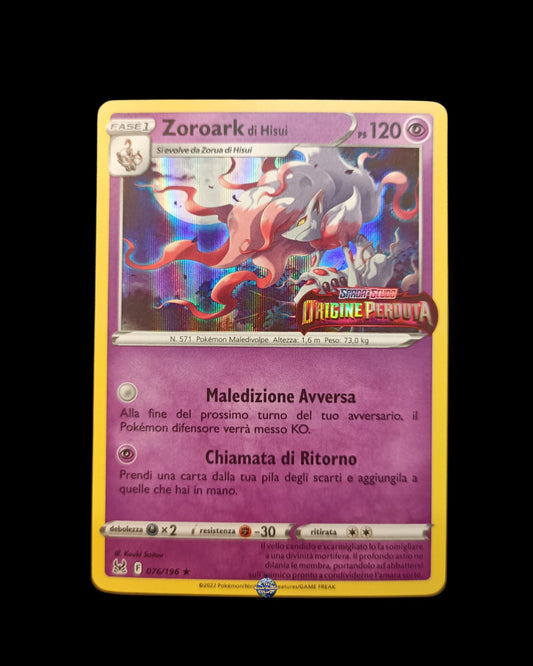 Zoroark di Hisui Stamped Origine Perduta