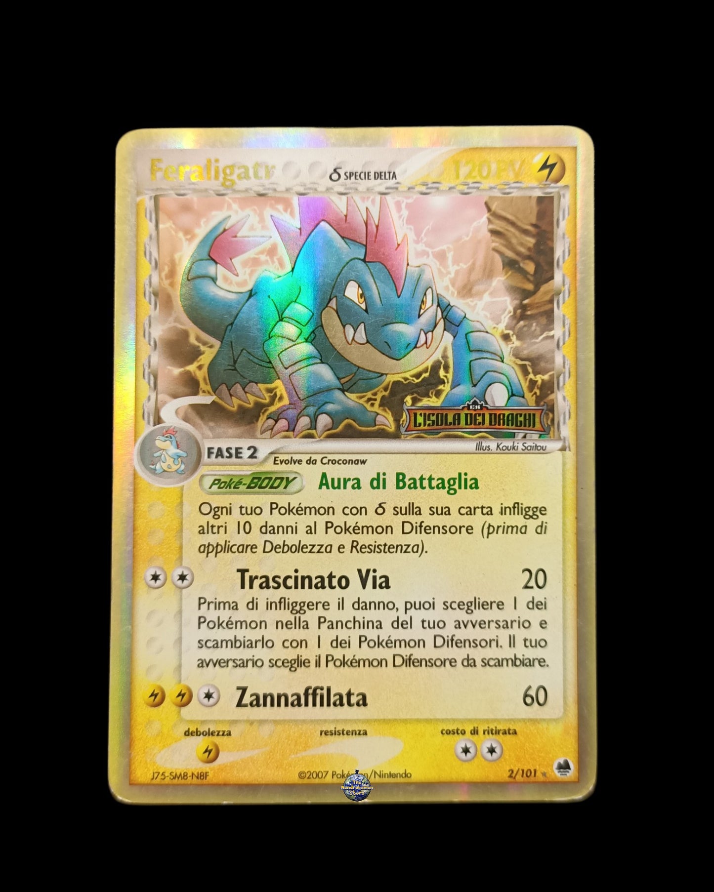 Feraligatr Specie Delta Stamped Ex L'isola dei Draghi Reverse