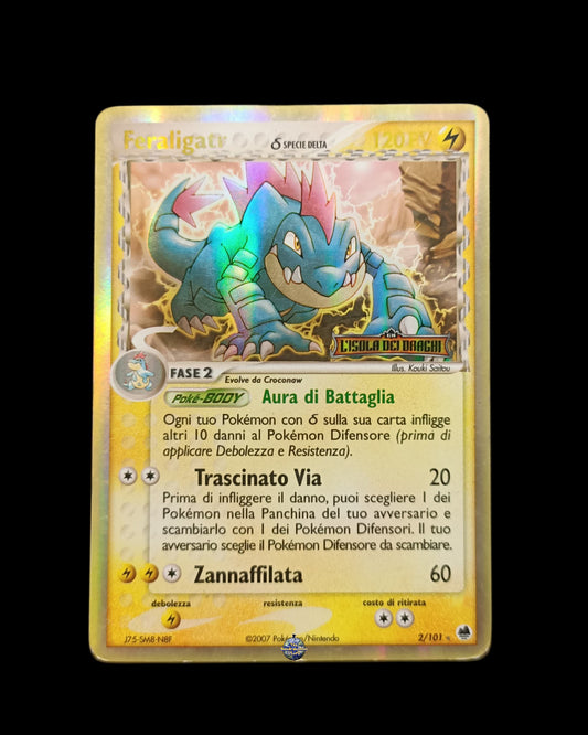 Feraligatr Specie Delta Stamped Ex L'isola dei Draghi Reverse