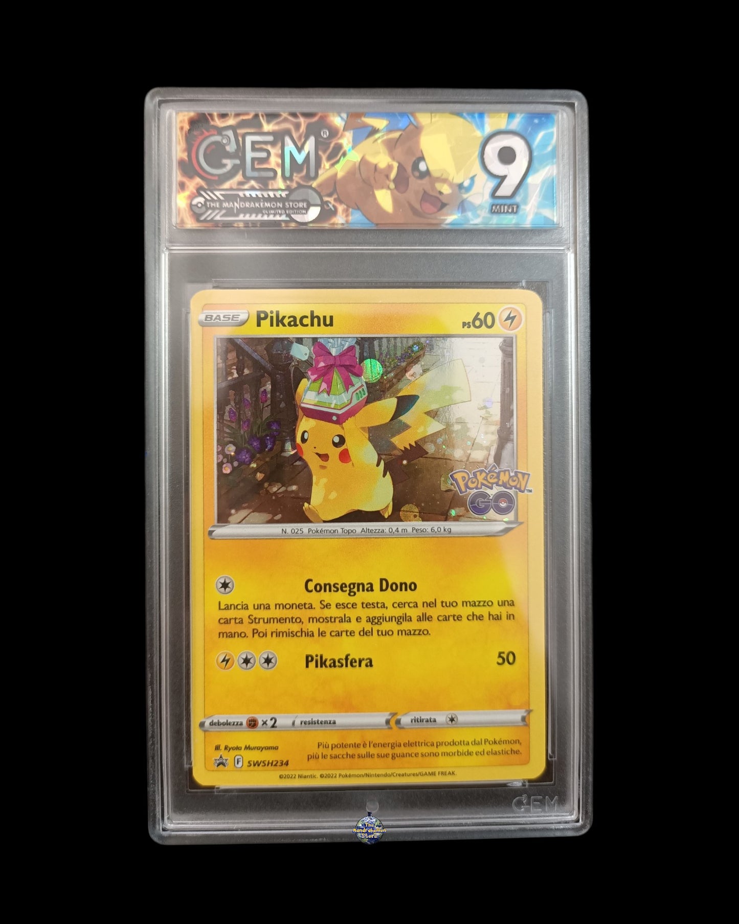 Pikachu Holo Pokémon Go Promo GEM 9
