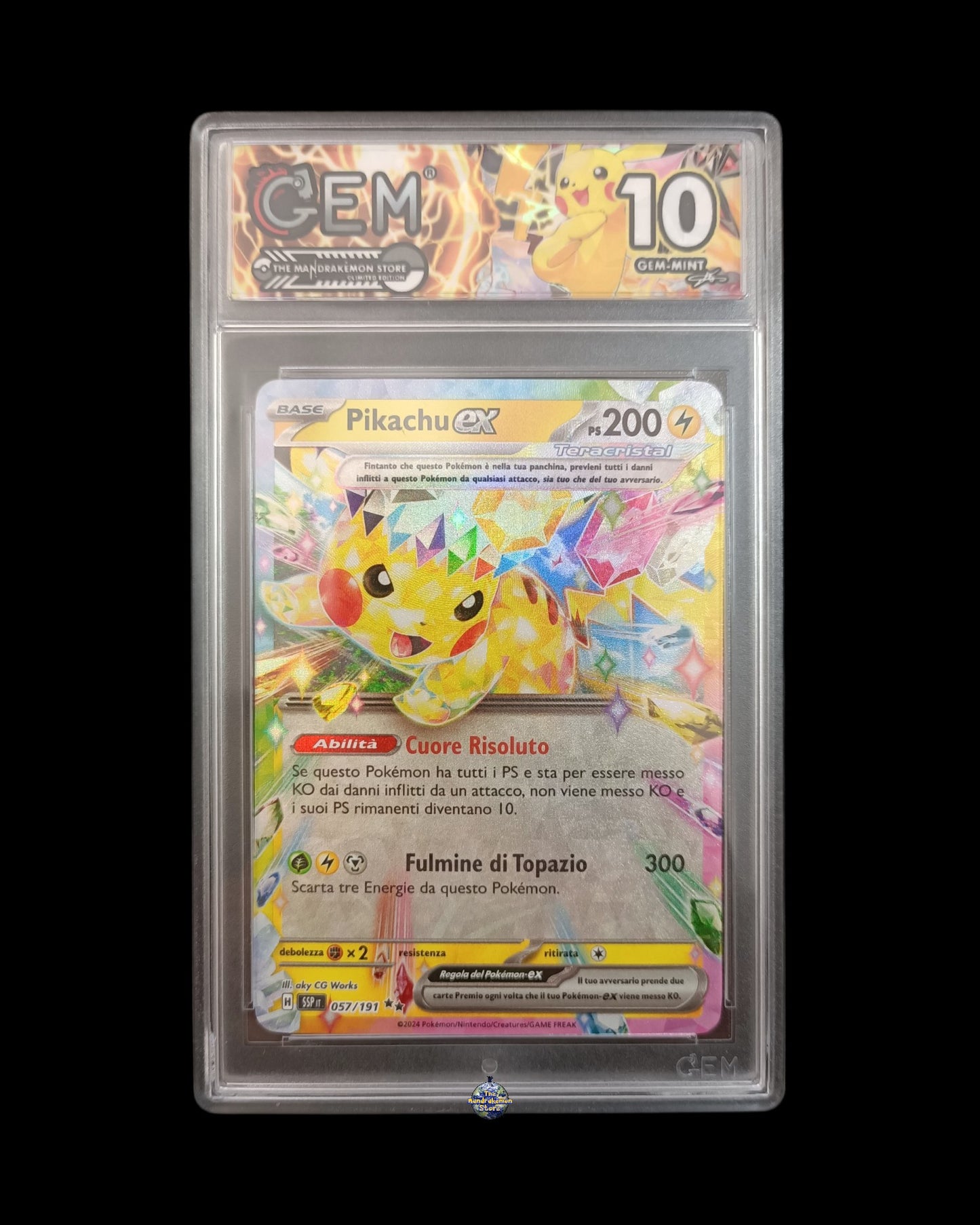 Pikachu Ex Teracristal GEM 10