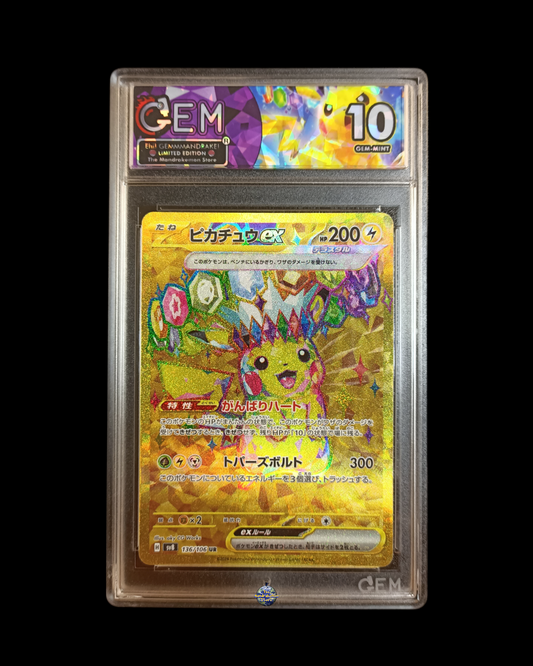 Pikachu Ex Gold Teracristal GEM 10