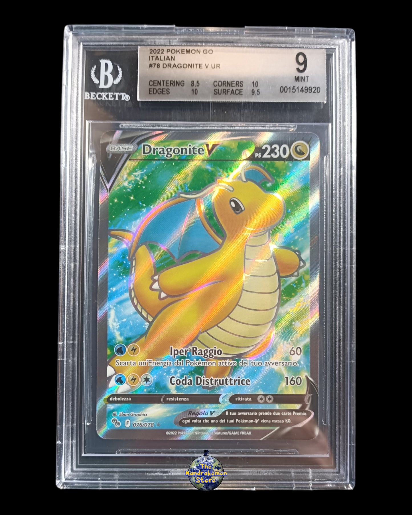 Dragonite V Full Art BGS 9