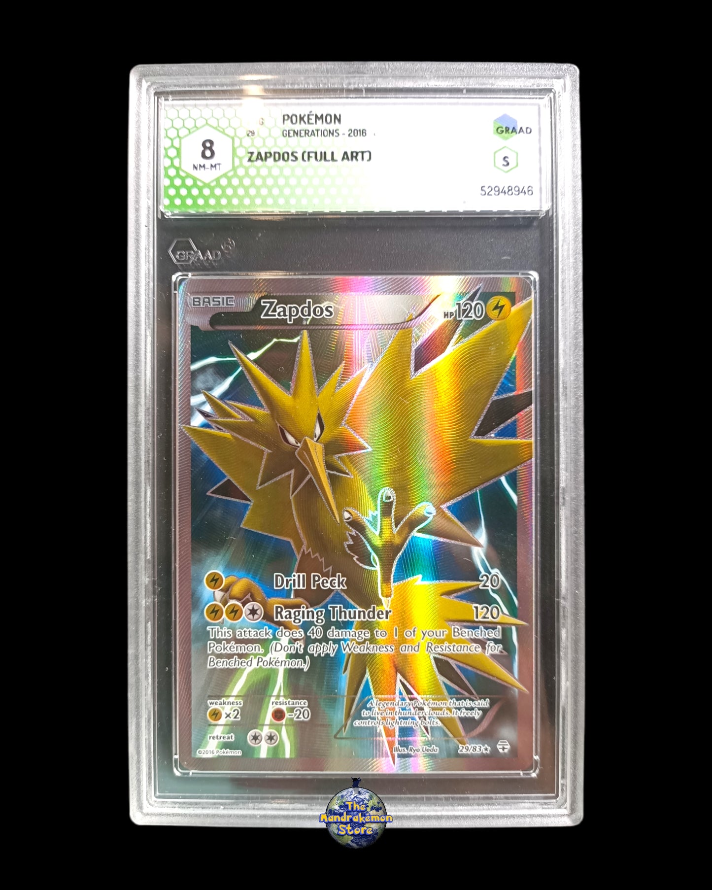 Zapdos (Full Art) Graad 8 Generazioni