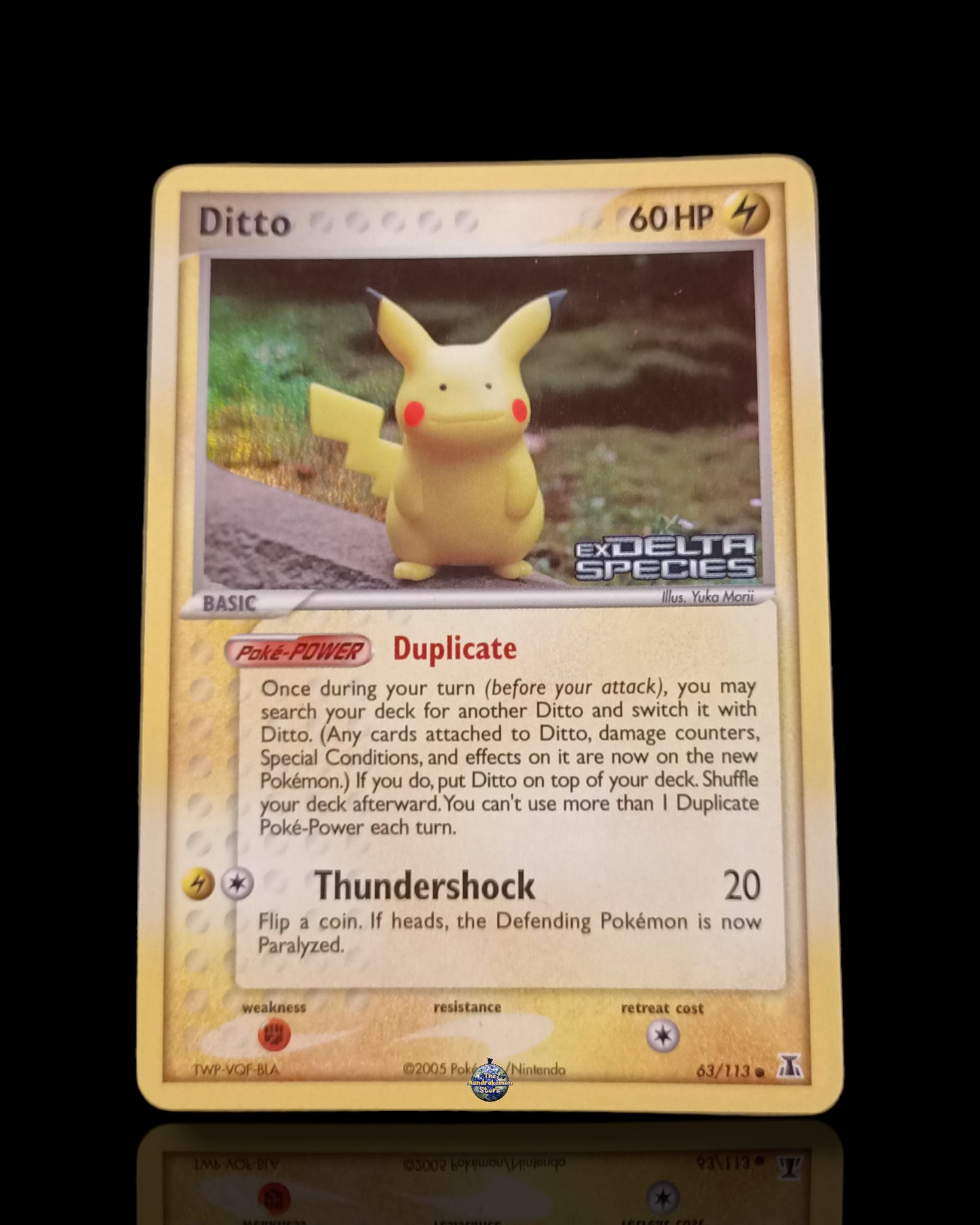 Ditto (Pikachu) Stamped Holo EX Delta Species