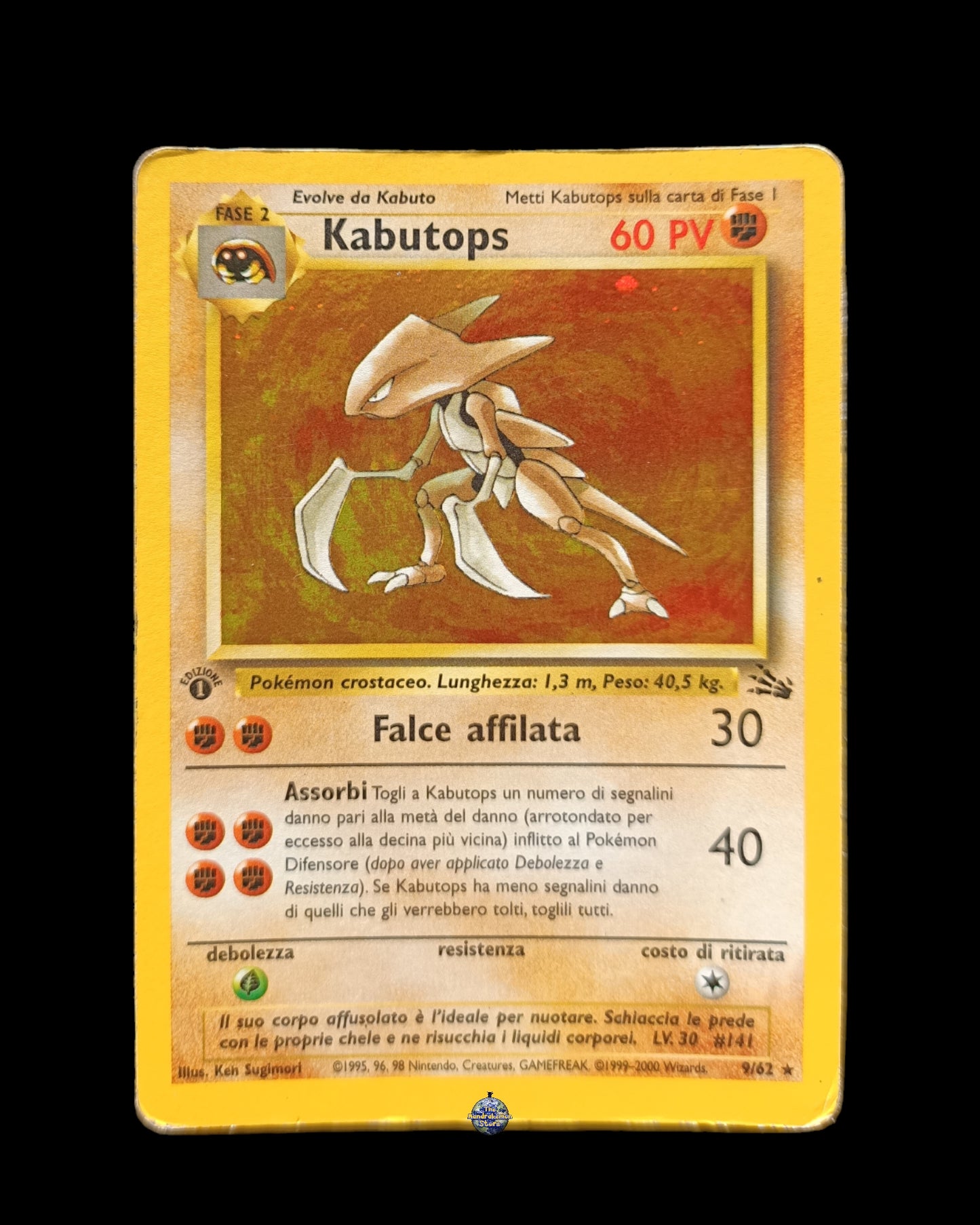 Kabutops Holo 1ed Fossil