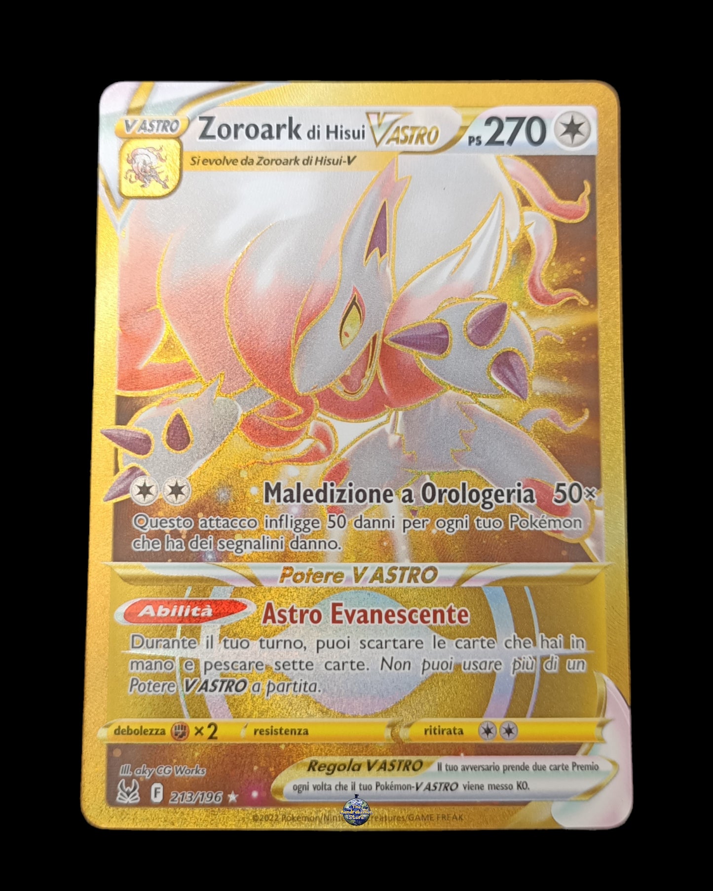 Zoroark di Hisui VAstro Gold