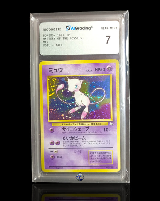 Mew Holo Fossil Ai Grading 7