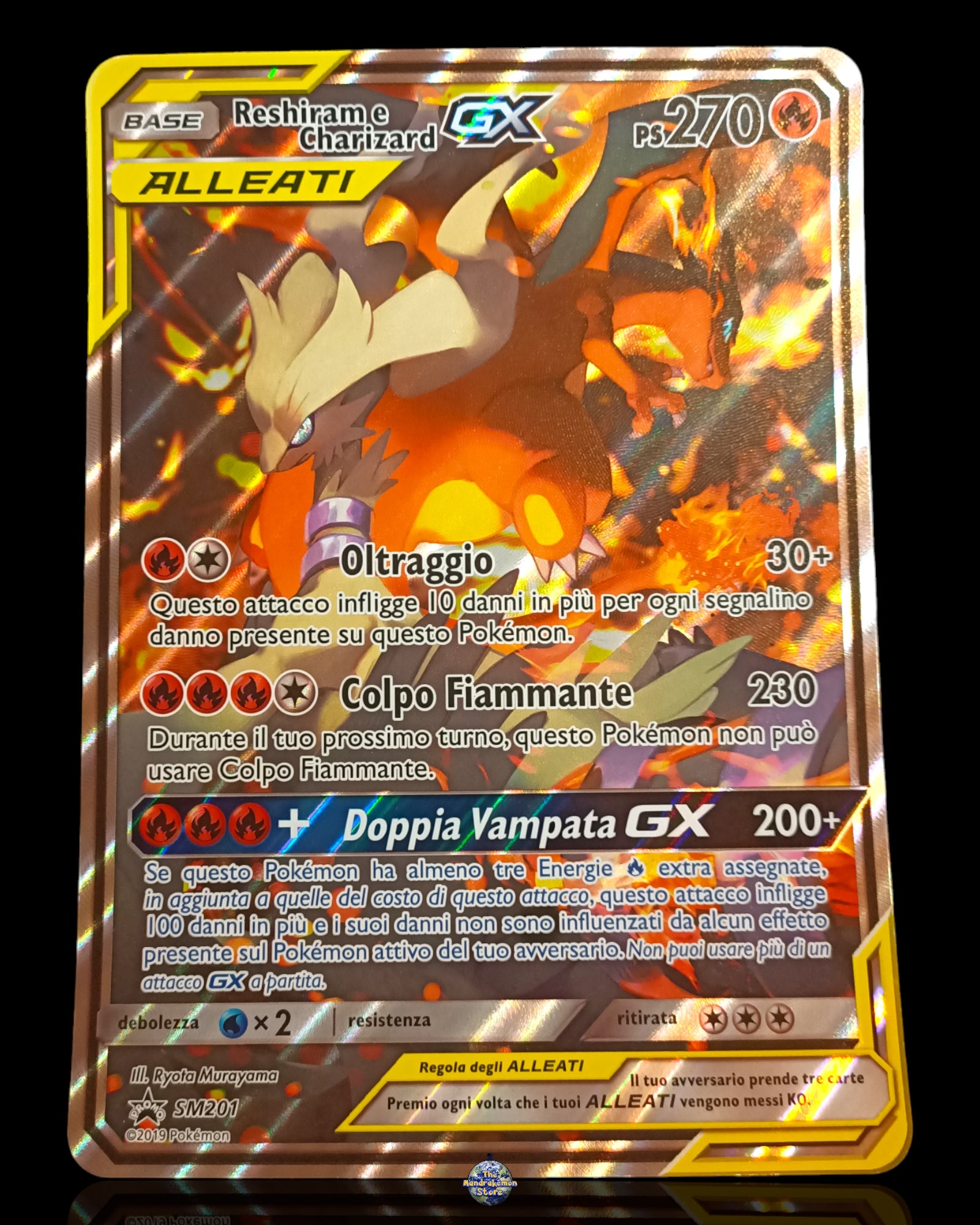 Pokmon Jumbo Card JUMBO Oversized Reshiram & Charizard GX Tag Team Gold Promo Pokmon Card SM247 NM Rainbow Reshiram And Charizard GX Pokmon Jumbo Card JUMBO Oversized Reshiram & Charizard GX Tag Team Gold Promo Pokmon Card SM247 NM Rainbow Reshiram And Charizard GX