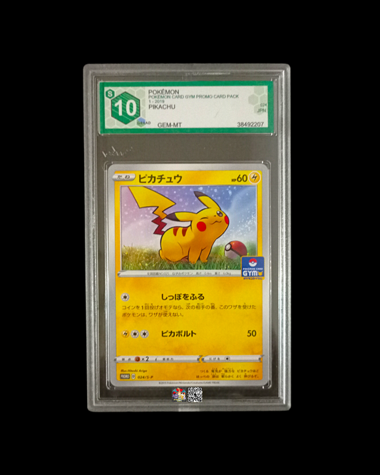 Pikachu Gym Promo Card GRAAD 10 (Giapponese)