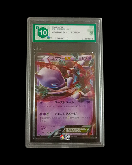 Mewtwo EX 1st XY8 Red Flash GRAAD 10 (Giapponese)